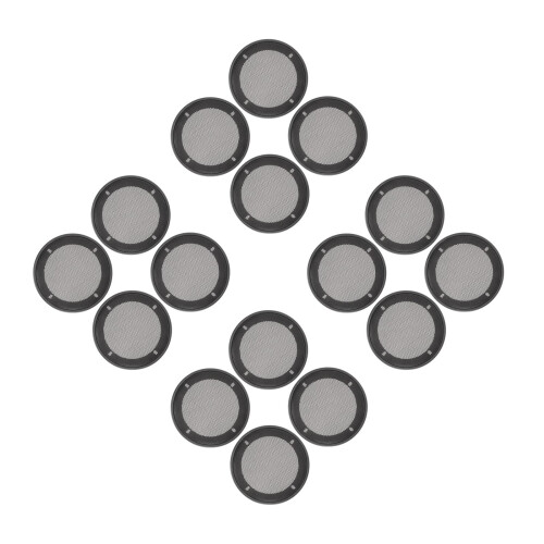 16 Pcs Car Speaker Mesh Cover Circle Grille Protector Black 2