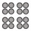 16 Pcs Car Speaker Mesh Cover Circle Grille Protector Black 8
