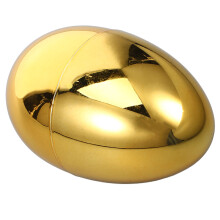 3Pcs Egg-Shaped Golden Toothpick Holder Acrylic Box for Desktop