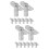 16Pcs Silver Galvanized Scaffolding Fixed Pins Compact Daily Use Parts 8
