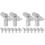 16Pcs Silver Galvanized Scaffolding Fixed Pins Compact Daily Use Parts 3