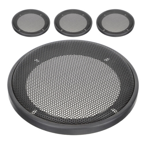 16 Pcs Car Speaker Mesh Cover Circle Grille Protector Black