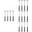 16Pcs Multifunction Mini Hammer Black Plastic and Steel for Home Use 8