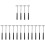 16Pcs Multifunction Mini Hammer Black Plastic and Steel for Home Use 4