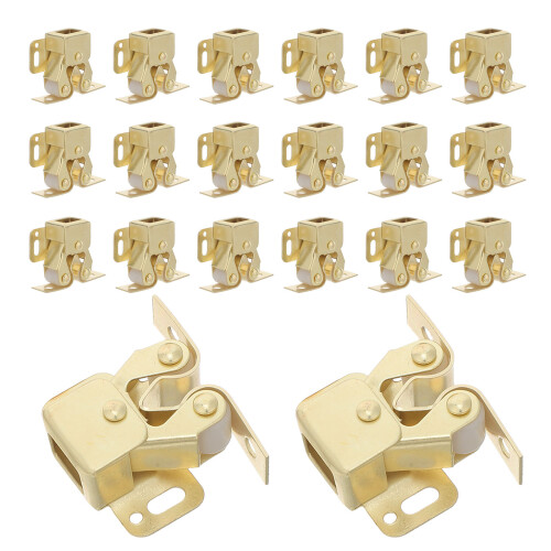 20Pcs Iron Cabinet Double Roller Latches for Home Wardrobe and Kitchen