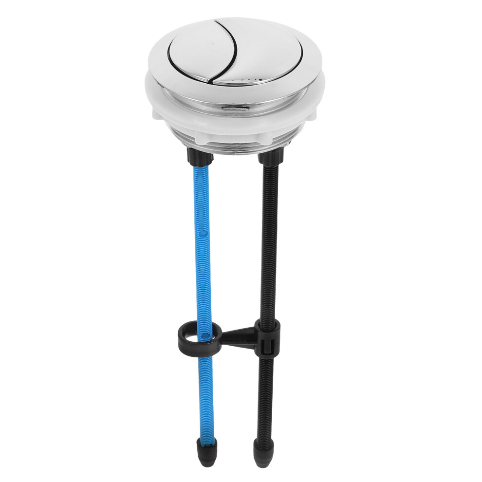 4Pcs Abs Double Push Toilet Flush Button Durable Silver 3631552483231