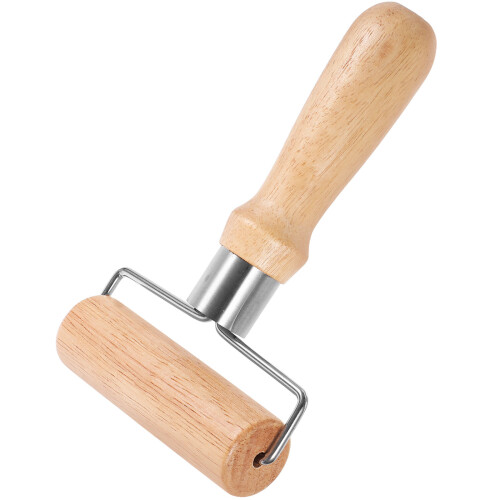 4Pcs Reusable Khaki Wooden Pastry Rollers for Pizza and Baking 1