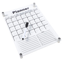 2Sets Transparent Acrylic Dry Erase Boards for Home Office Writing