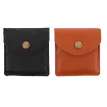 2Pcs Portable Pocket Ashtray Pouch Fireproof PU for Outdoor Travel Use