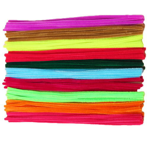 800Pcs Assorted Color Chenille Stems Flexible DIY Craft Twisted Rods 1