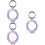 3 Pcs Tracker Case Metal Purple Casing Bumper Travel 8
