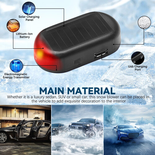 USB Rechargeable Car Windshield DeIcer with Electromagnetic Ice Removal and LED AntiTheft Alarm, 2 Pcs 1