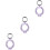 3 Pcs Tracker Case Metal Purple Casing Bumper Travel 6