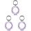 3 Pcs Tracker Case Metal Purple Casing Bumper Travel 3