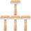 4Pcs Reusable Khaki Wooden Pastry Rollers for Pizza and Baking 4