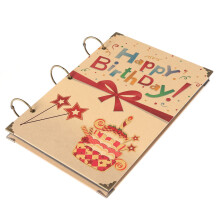 2Pcs Handmade Multi Color Photo Album Book with Flexible Ring Binder