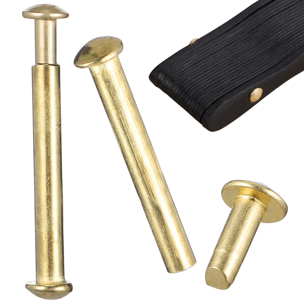 10Sets Golden Stainless Steel Folding Fan Shaft Rivets Repair Kit Diy 3631488106945