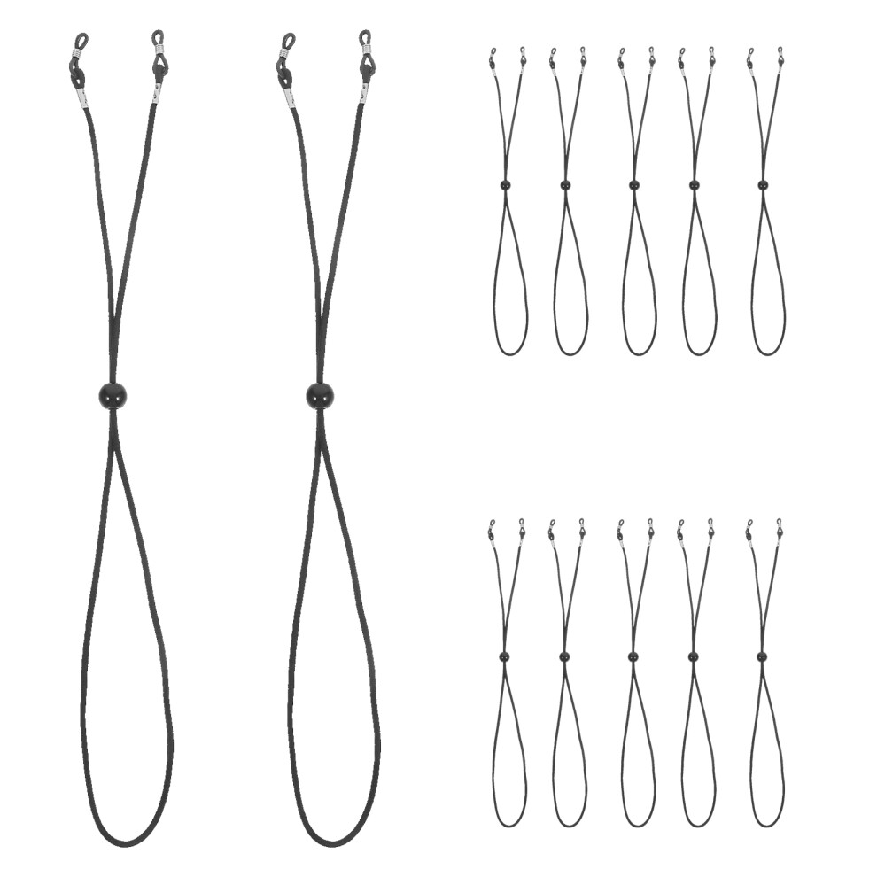 Happyyami Black 15Pcs Durable Glasses Cord Neck Strap For Eyeglasses