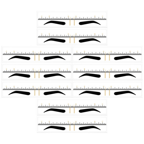 Raindrops  2 Pcs Brow Pencil Mapping Tool Eyebrow Positioning Ruler 2