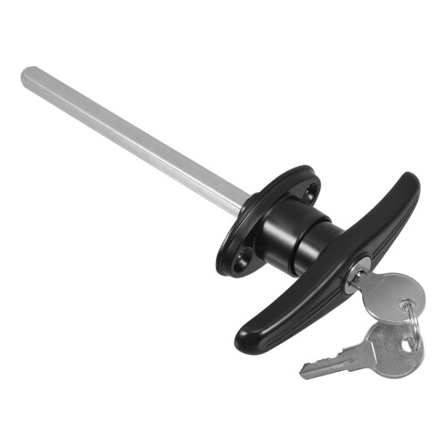 3 Pack Handle Lock Garage Keyed T-Handle Kit Replacement Black
