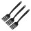 12Pcs Black Silicone Spaghetti Forks Heatproof Kitchen Utensils Set 1