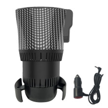 4Pcs Multi-Function Car Cup Warmer Cooler with Digital Display Black