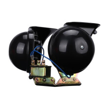2pcs Loud Dual Tone Car Horns 12V Snail Shape for Cars and Trucks Durable Easy Install Black