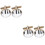 4 Pcs Men Cufflinks Studs Piano Pattern For Suit Shirts 8