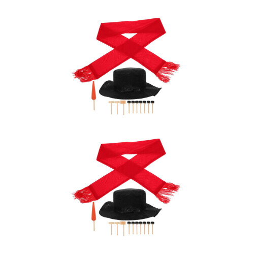 2Pièces Kit Chapeau Écharpe En Feutre Coloré 2