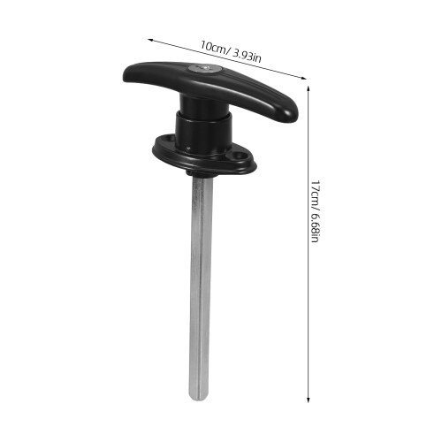 3 Pack Handle Lock Garage Keyed T-Handle Kit Replacement Black 1