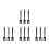 12Pcs Black Silicone Spaghetti Forks Heatproof Kitchen Utensils Set 8