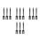12Pcs Black Silicone Spaghetti Forks Heatproof Kitchen Utensils Set 9