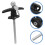 3 Pack Handle Lock Garage Keyed T-Handle Kit Replacement Black 8