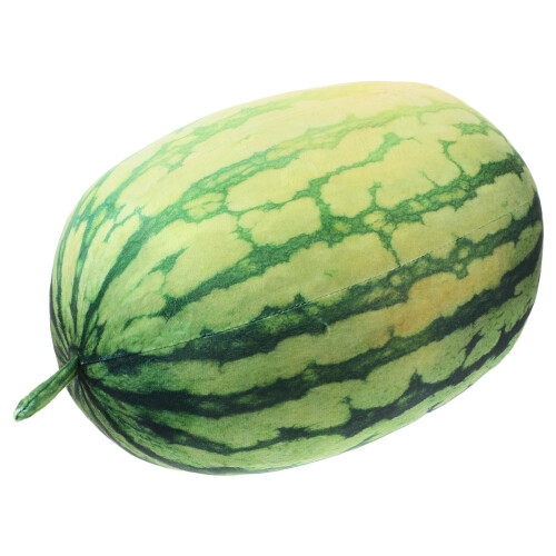 2Pcs Soft Green Watermelon Plush Pillows Cute Fruit Cushion Decor 2