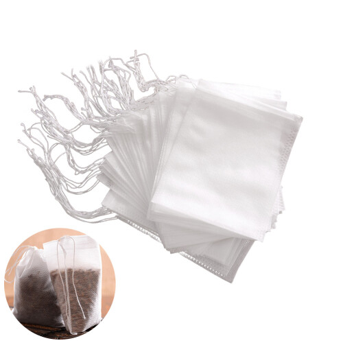 200 Pcs Drawstring Chinese Medicine Bag Reusable Non-Woven Filter 2