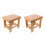 2Pcs Brown Bamboo Small Stool Stable Non-Slip Kids Home Stool 4