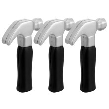 3Pcs Children’s Toy Hammer Black Portable Mallet for Pretend Play