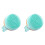 2 Pcs Massage Body Silicone Brush Bamboo 8