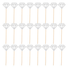 120Pcs Silver Glitter Cupcake Toppers Elegant Cake Decoration Picks