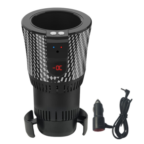 4Pcs Multi-Function Car Cup Warmer Cooler with Digital Display Black 1
