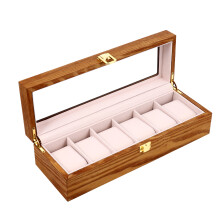 2 Pcs 6 Slots Vintage Wooden Watch Storage Display Box