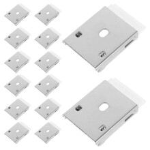 40Stk Silber Rolladenhalter Kunststoff Metall Für Wandmontage Zuhause