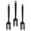 12Pcs Black Silicone Spaghetti Forks Heatproof Kitchen Utensils Set 2