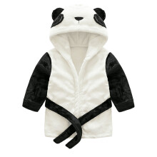 Children Bathrobe Fleece White 1pcs