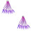 2Pièces Accessoire Cheveux Enfants Perruque Tressée Violet 6
