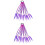2Pièces Accessoire Cheveux Enfants Perruque Tressée Violet 5