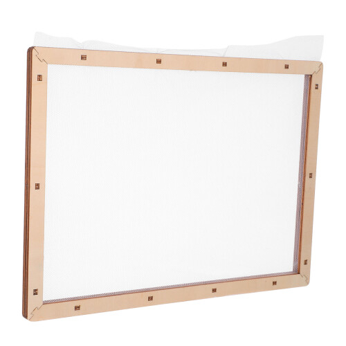 2Pcs Wooden Paper Making Screen Frame With Mesh For Diy Craft