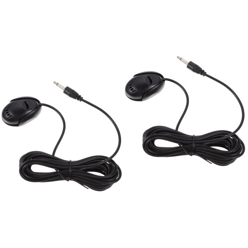 2pcs Car Loudspeaker External Microphone Line Paste Straight Head 2