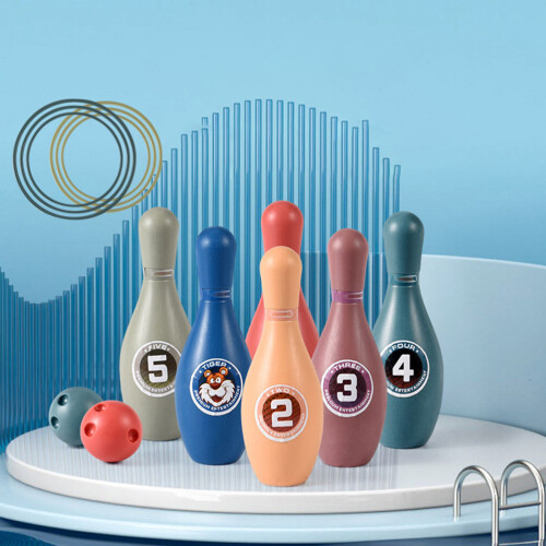 4Sets Indoor Bowling Set for Kids ABS Toy Multi-Player Assorted Colors 1