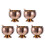 5Sets Eiskrembecher Roségold Hochfuß Eisbecher Mit Löffel 9